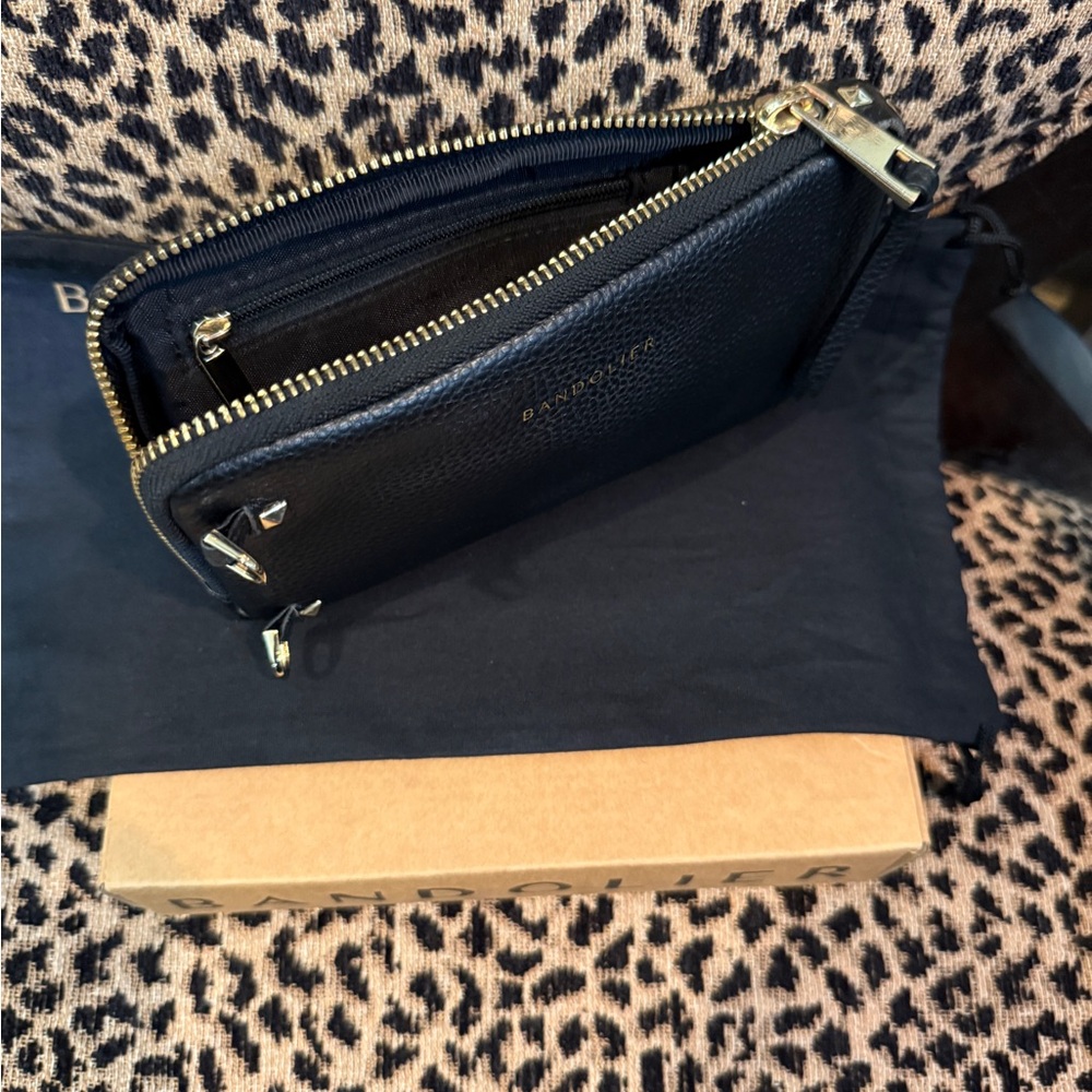 Bandolier Black Pouch with Gold Studs - Picture 8 of 9